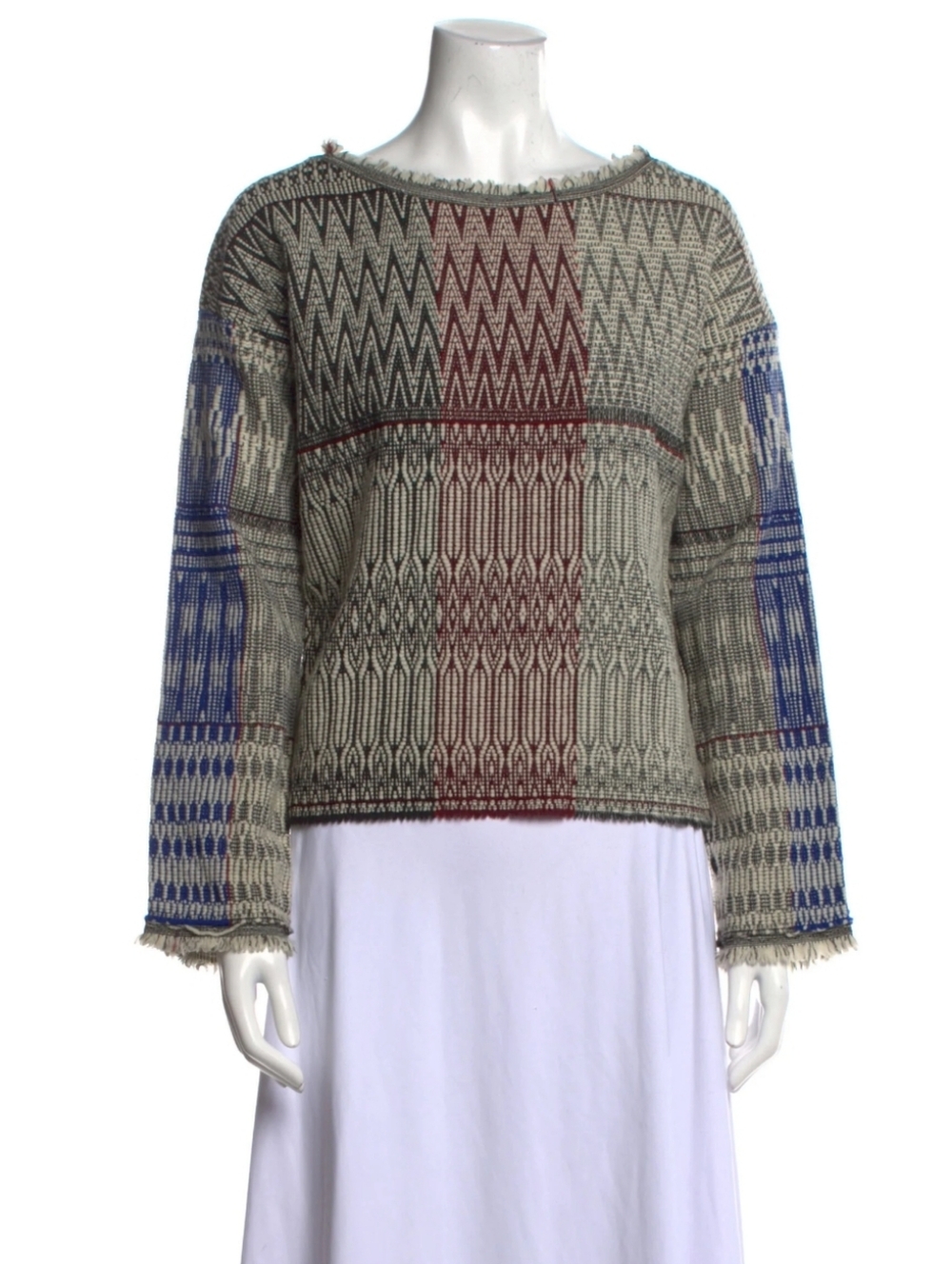 Giada Forte Wool Blend Fringe‎ Top